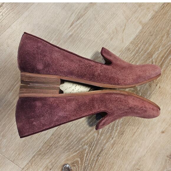 SEBAGO Wine Suede Leather Hutton Smoking Flat sz 6M Classic Minimalist Basic - Picture 9 of 9